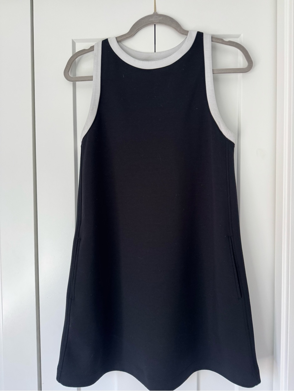 Abercrombie & Fitch Black Athletic Mini Dress with White Trim